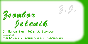 zsombor jelenik business card